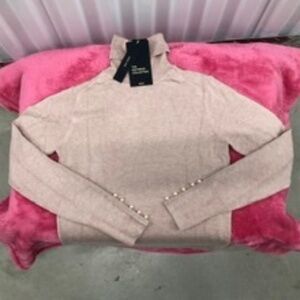 ZARA Turtleneck with Pearls, M, NWT